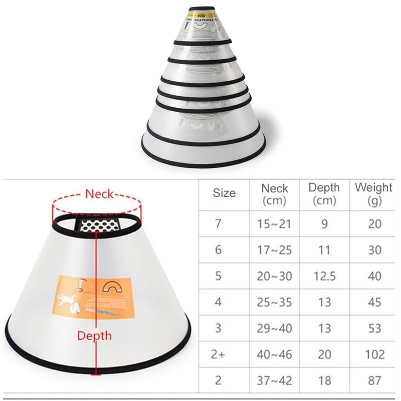 7 St Genomskinlig Anti-bett Krage För Husdjur