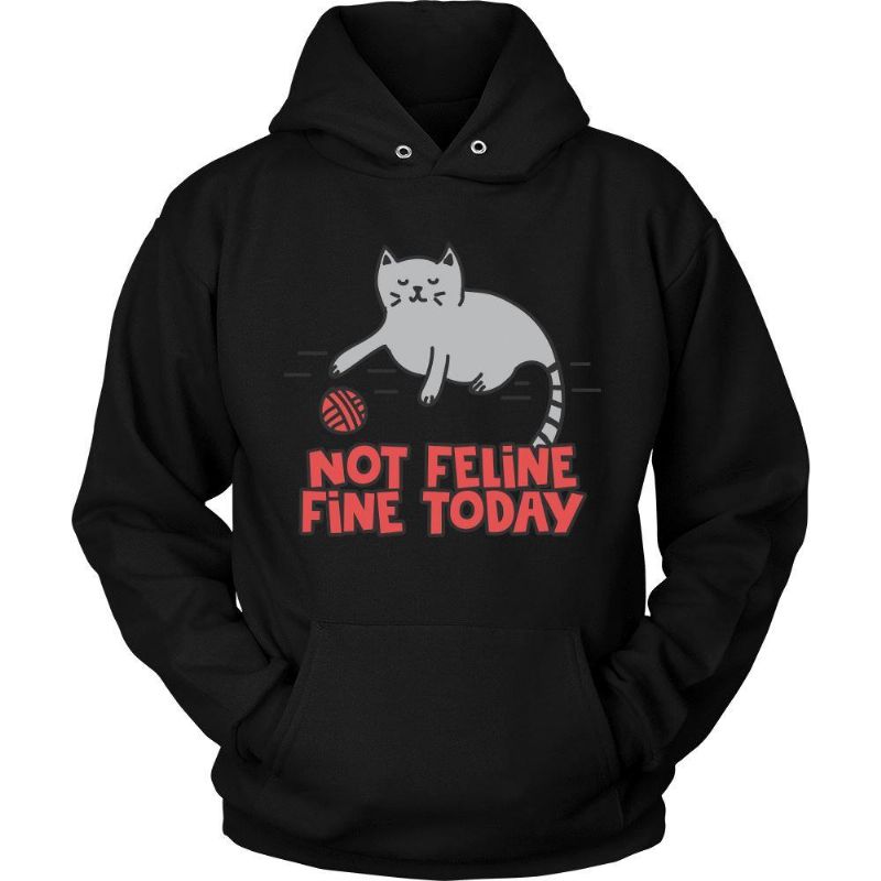 Feline It Today Kattskjorta Hoodie