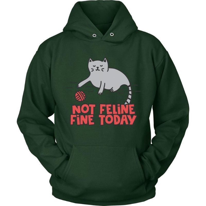 Feline It Today Kattskjorta Hoodie