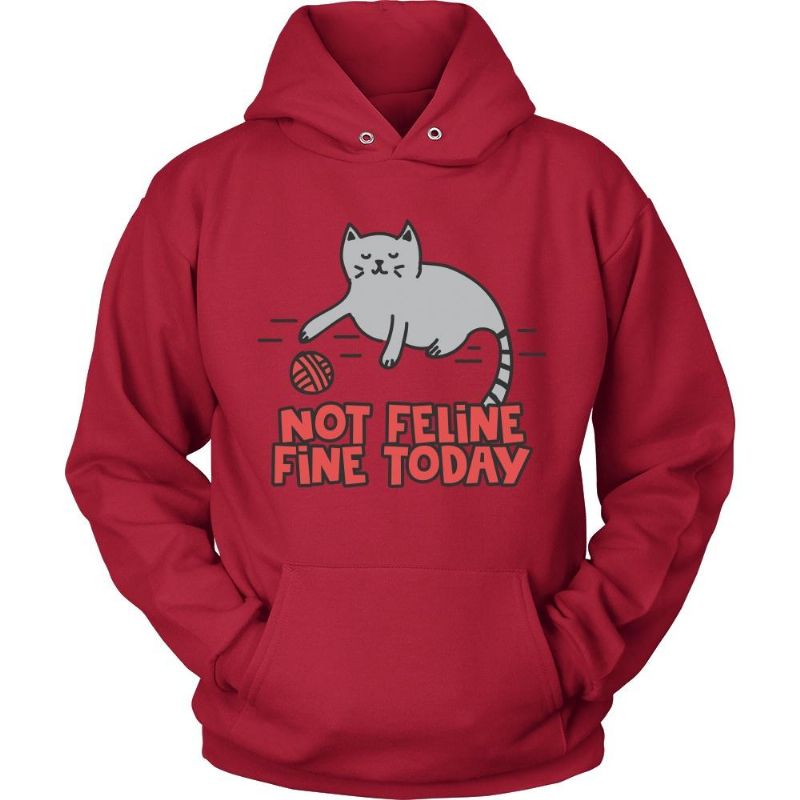 Feline It Today Kattskjorta Hoodie