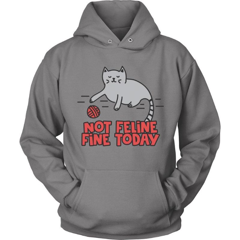 Feline It Today Kattskjorta Hoodie