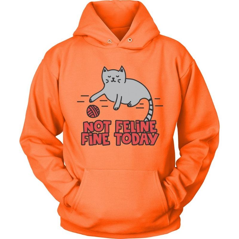 Feline It Today Kattskjorta Hoodie